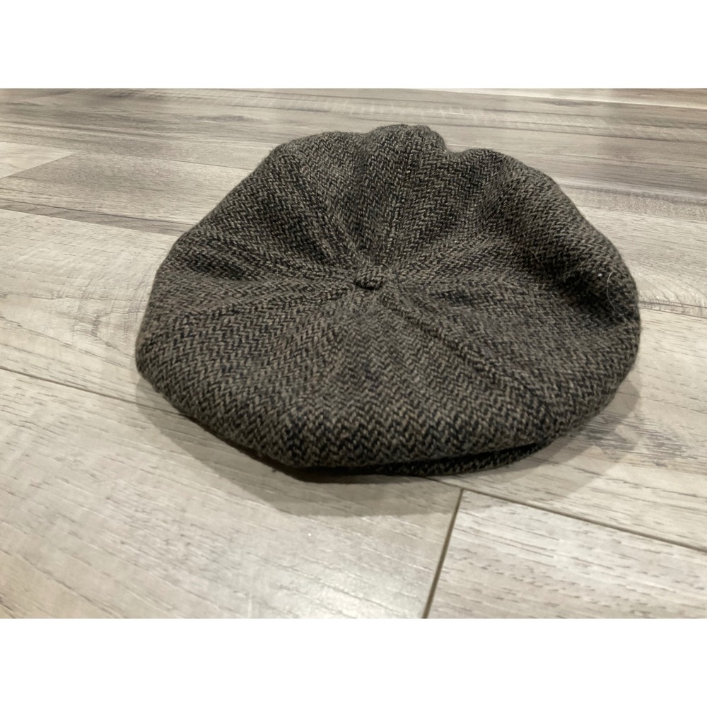 Pendleton Mens Wool Herringbone Newsboy Cap Brown Black Snap Brim Driver Hat S
